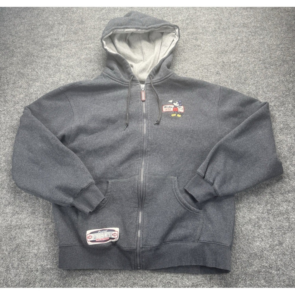 Disney Original Mickey Classic Character 1928 Hoodie Unisex Dark Grey Size Small